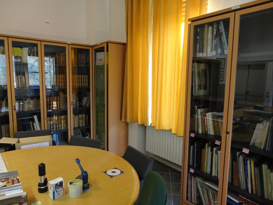 La sala della biblioteca all'interno della villa Villa Toeplitz - Biblioteca